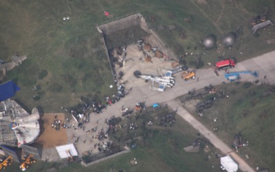 Unseen aerial photos from The Force Awakens set