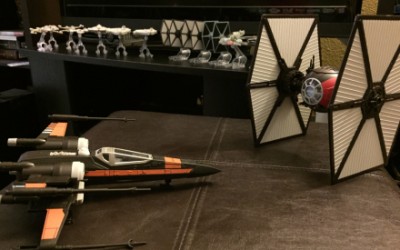 New Star Wars modeling kits of Poe's X-Wing and Tie Fighter