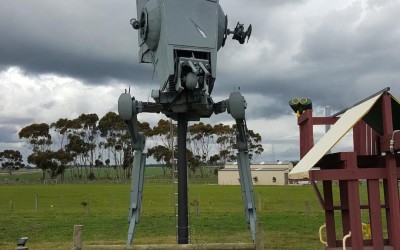 Yes, that is a full life-sized AT-ST walker!
