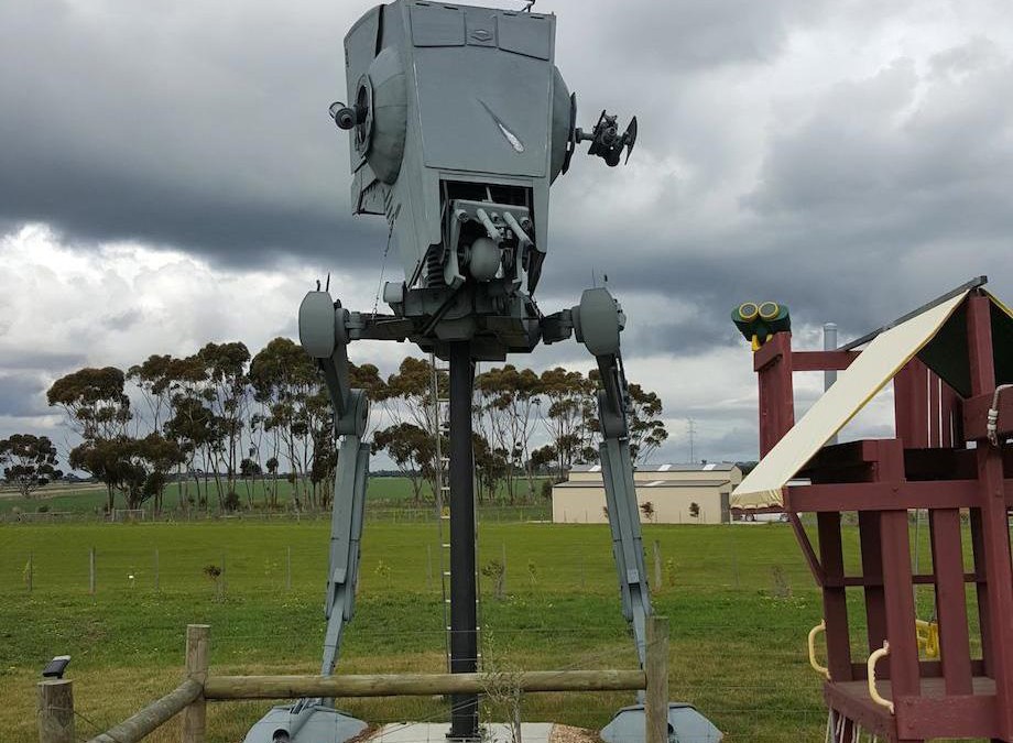 Yes, that is a full life-sized AT-ST walker!