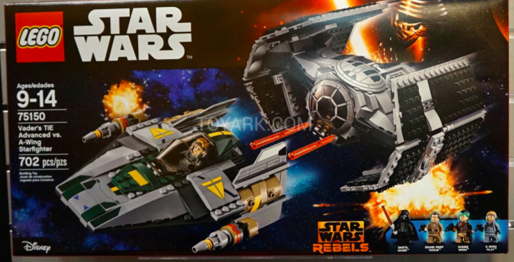 (75150) Vader’s TIE Advanced and A-Wing Fighter