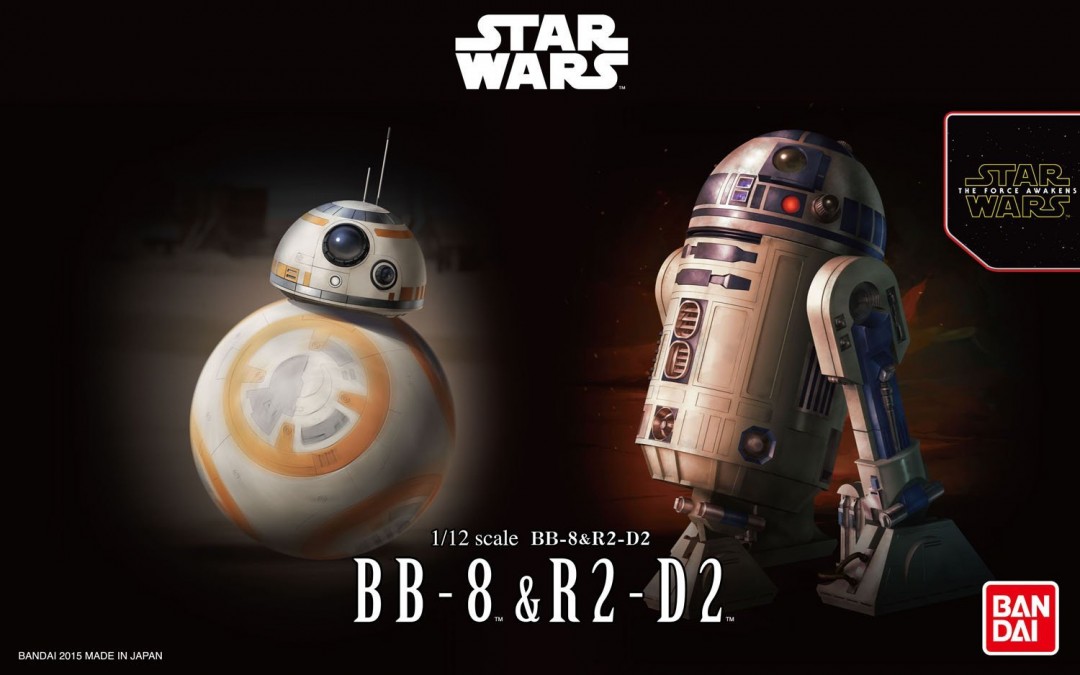 New 1/12th scale BB-8 and R2-D2 plastic model set in stock on Walmart