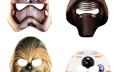 New Force Awakens Party Mask packs in stock on Walmart!