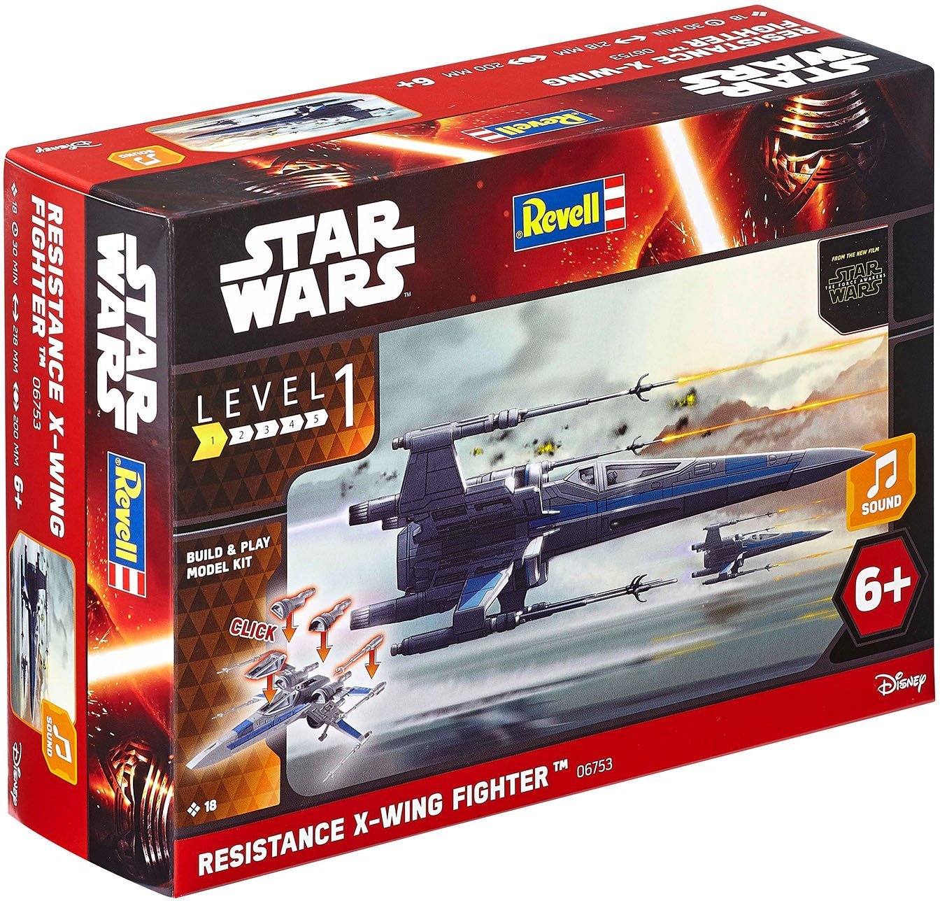 Level 1 Blue X-Wing Fighter Plastic Model Kit 1