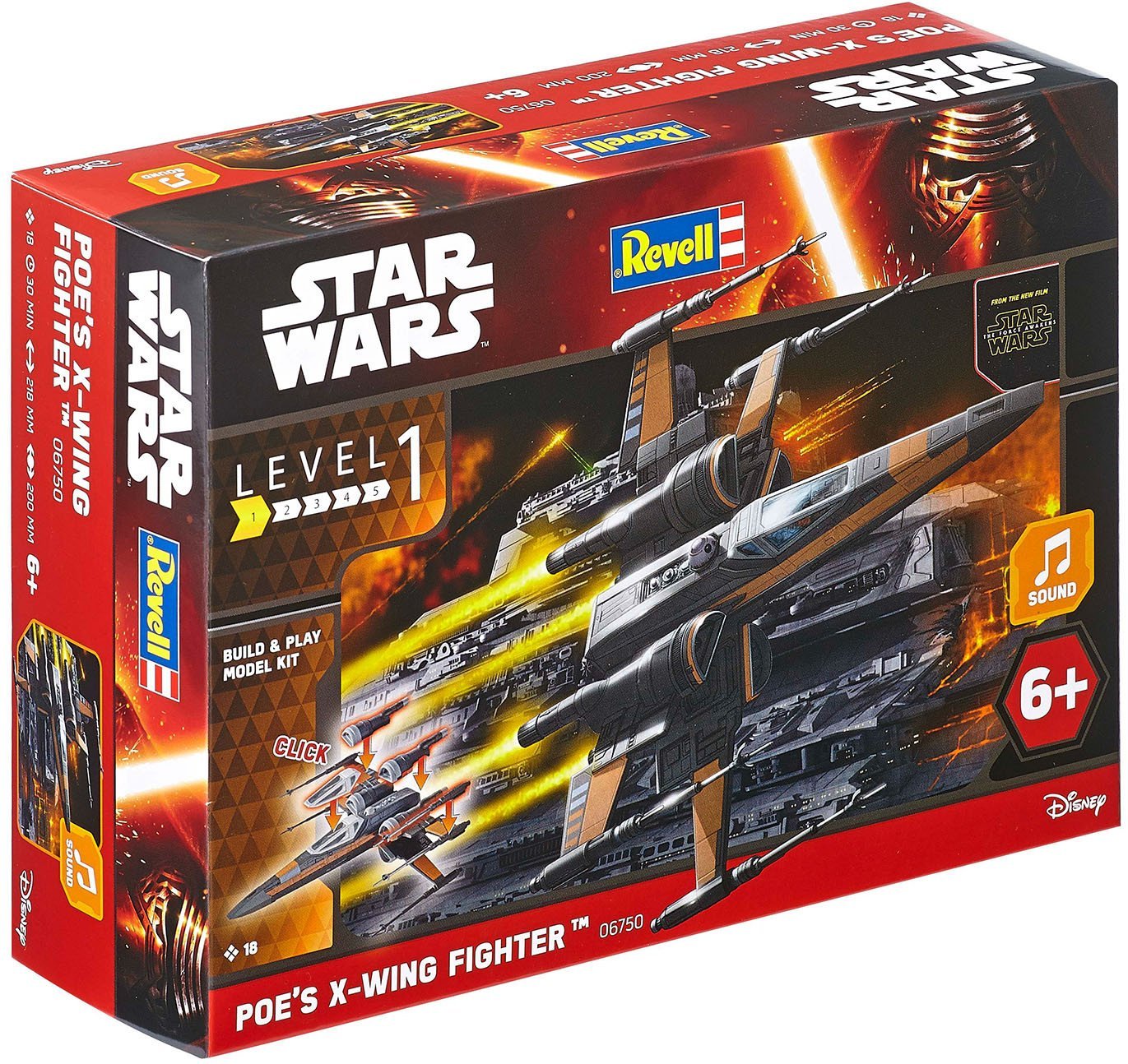 Level 1 Black X-Wing Plastic Model Kit 1