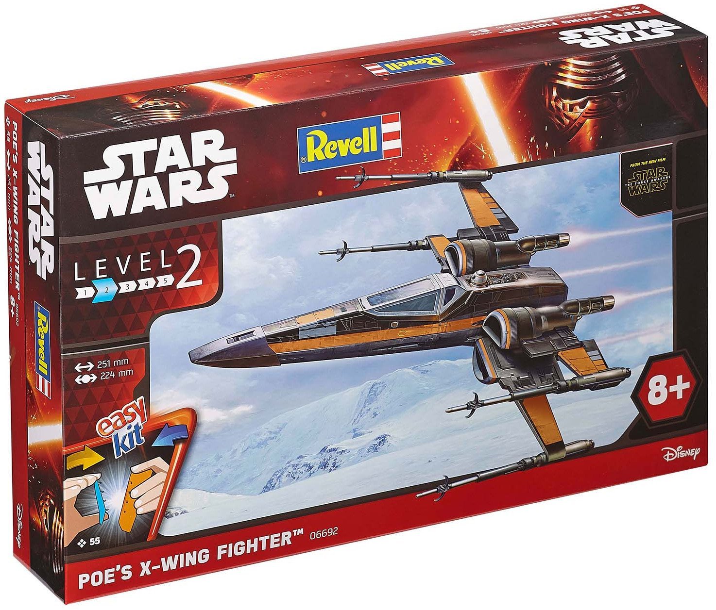 Level 2 Black X-Wing Fighter Model Kit