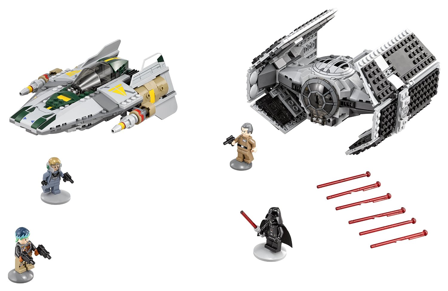Vader's TIE Advanced vs. A-Wing Starfighter Lego Set 3