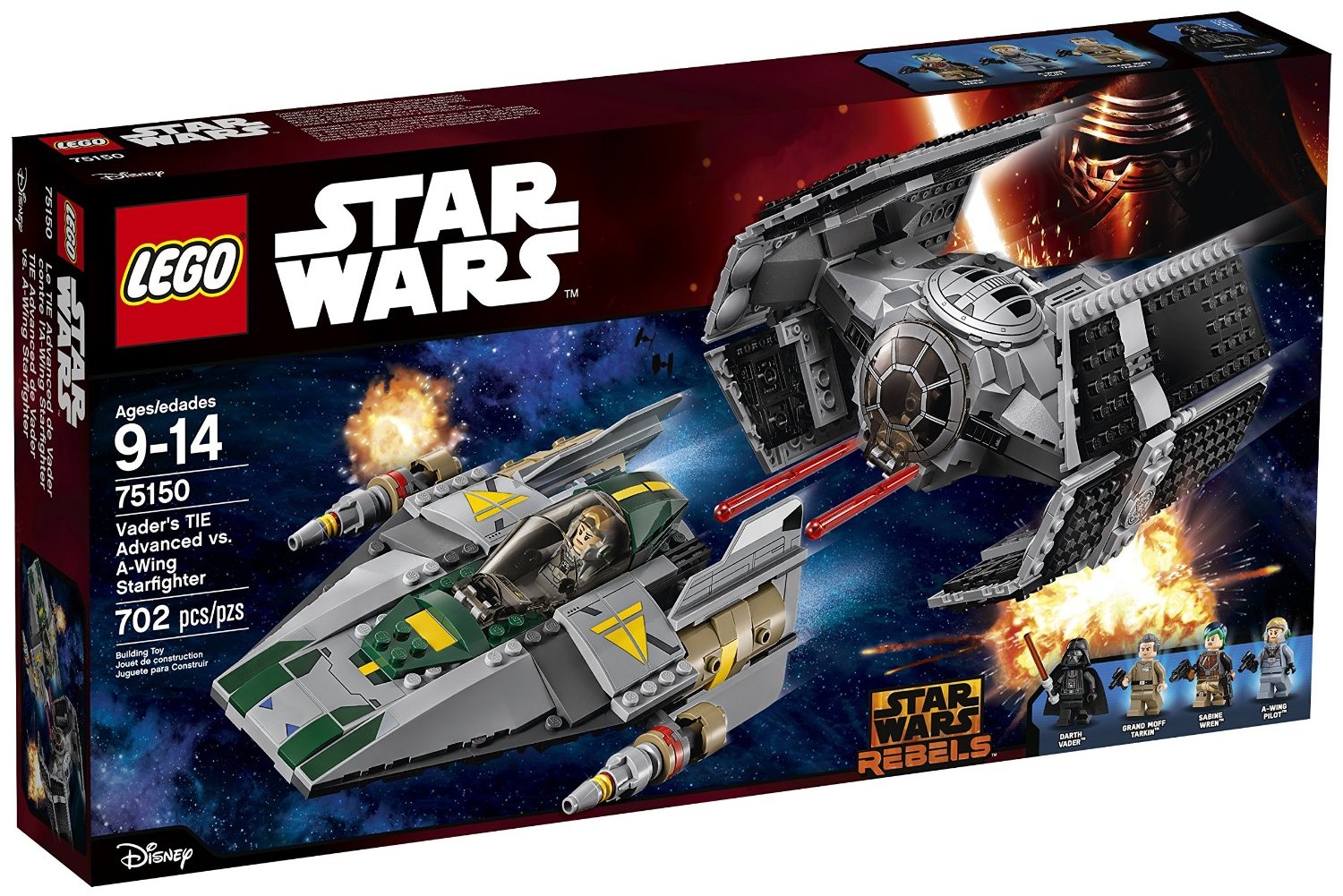 Vader's TIE Advanced vs. A-Wing Starfighter Lego Set 1