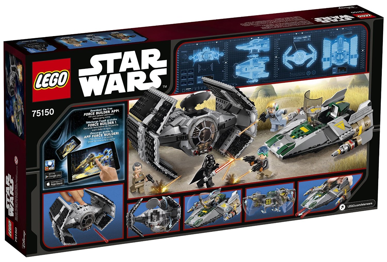 Vader's TIE Advanced vs. A-Wing Starfighter Lego Set 2