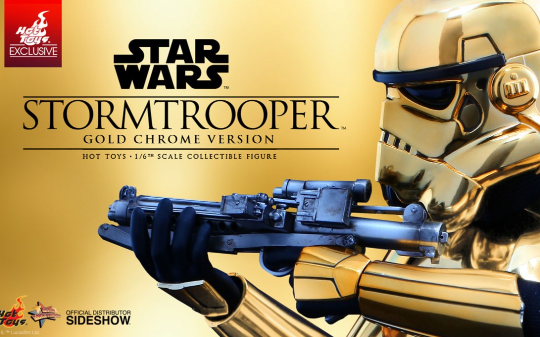 Pre-order for 1/6th scale Action Figure of Gold Chrome Plated Imperial Stormtrooper from Hot Toys coming soon