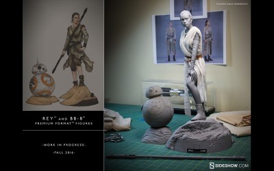 New Force Awakens Premium Format Figures of Rey and BB-8 revealed, coming soon