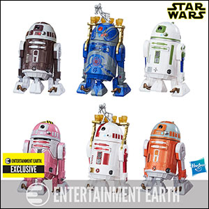 New Exclusive 3 3/4" Black Series Astromech Droid figures set available on Entertainment Earth!