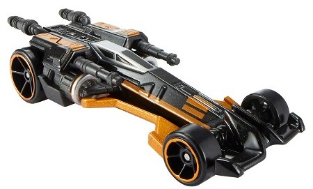 HW Poe Dameron's Black and Orange X-Wing Fighter Carship