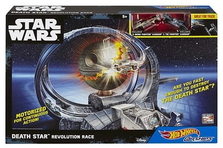 hot wheels star wars carships death star revolution race track set