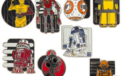 New Force Awakens Droid Mystery Pin Set available on DisneyStore.com