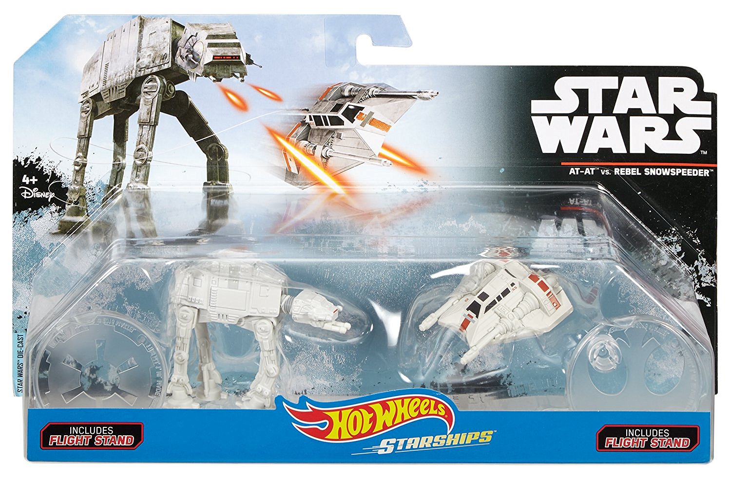 Rogue One Hot Wheels Snowspeeder vs. AT-AT Vehicle toy 2-pack 1