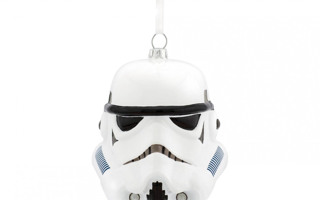 New Star Wars themed Imperial Stormtrooper Helmet Glass Ornament from Hallmark available on Walmart!