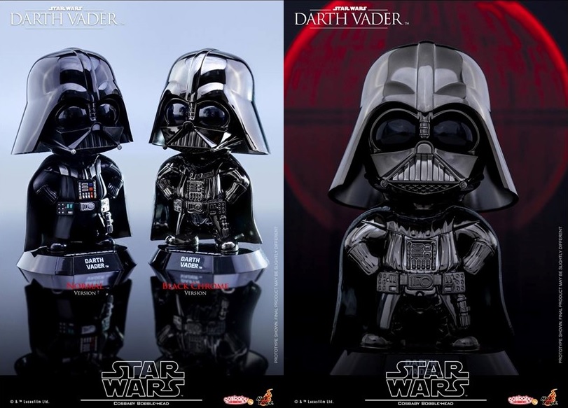 New Darth Vader (Black Chrome Version) Cosbaby Bobble Head Toy from Hot Toys revealed