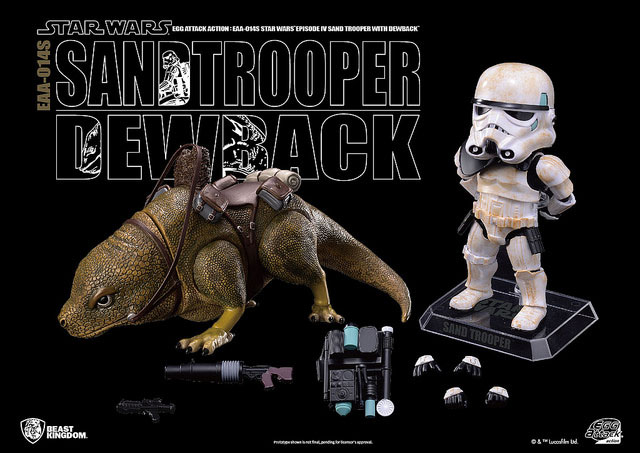 Star Wars Egg Attack Sandtrooper and Dewback action figure set 7