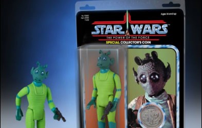 Who shot first? New Jumbo-Sized Greedo Action figure (available for pre-order) Won't Say