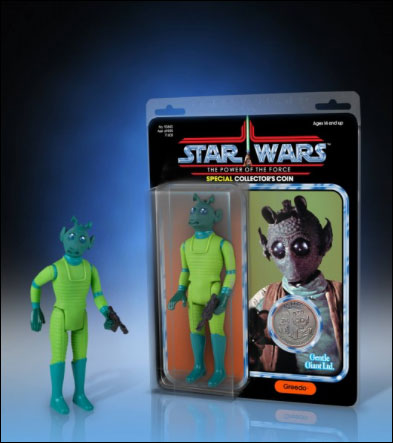 Who shot first? New Jumbo-Sized Greedo Action figure (available for pre-order) Won't Say