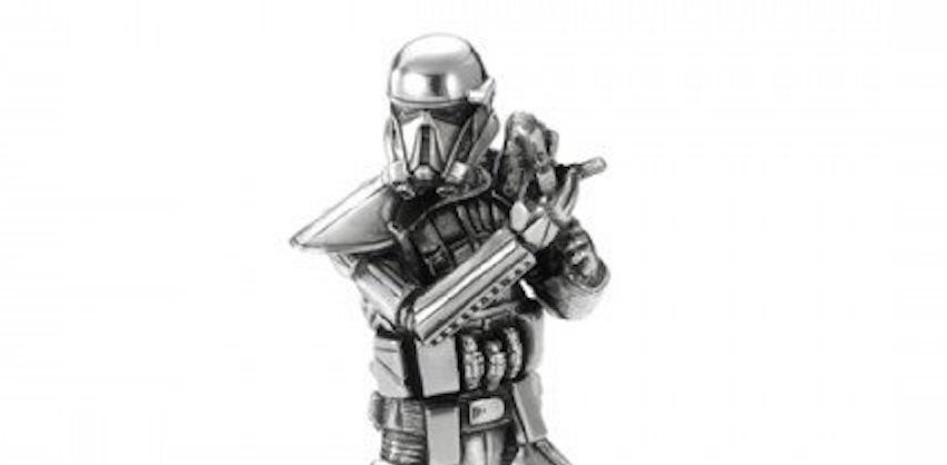 New Rogue One Deathtrooper Pewter Figurine in stock on Amazon.com