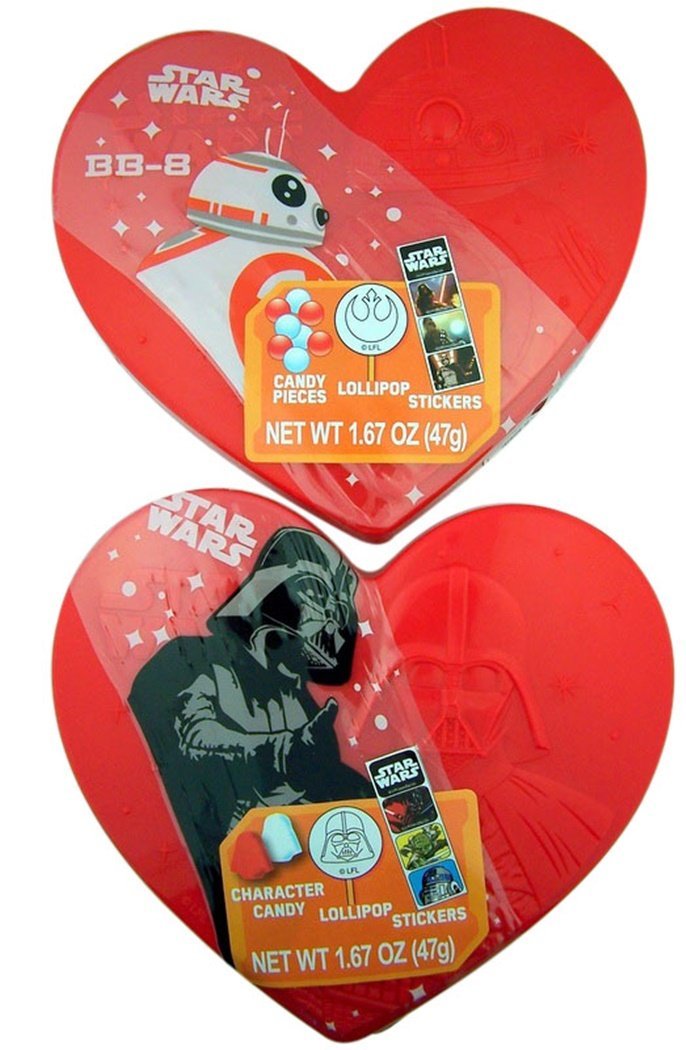 FA Darth Vader and BB-8 Heart Containers (candy, lollipops and stickers included)