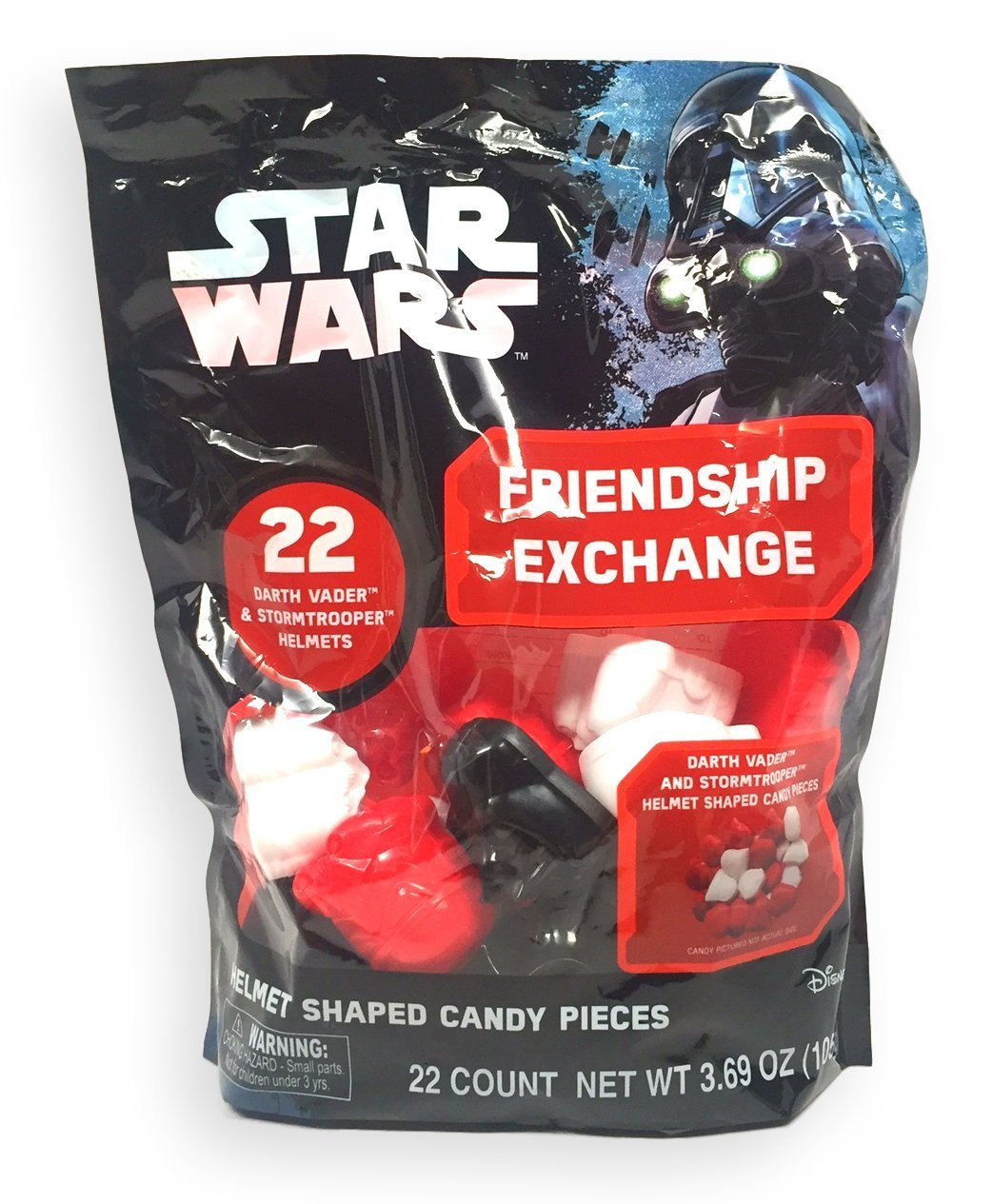 RO CE Plastic Bag Darth Vader and Stormtrooper Valentine helmet shaped candy (Stormtrooper Chocolate Gift Tin included) 2