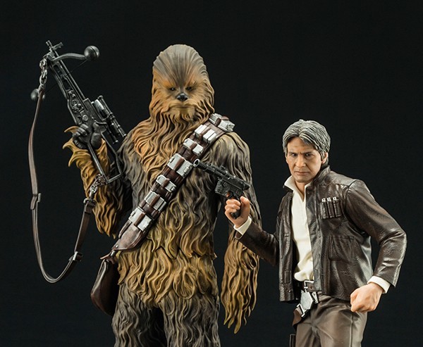 New Force Awakens Han Solo & Chewbacca ARTFX+ Statue 2-Pack available for pre-order on Kotous.com