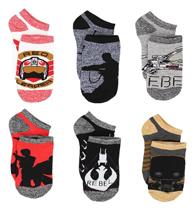 New Mens Rogue One-themed Socks 6-Pack available on Amazon.com