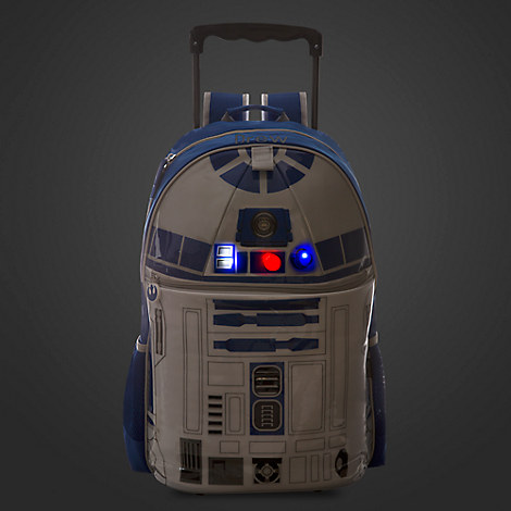 SW R2-D2 Talking Light-Up Rolling Backpack 3