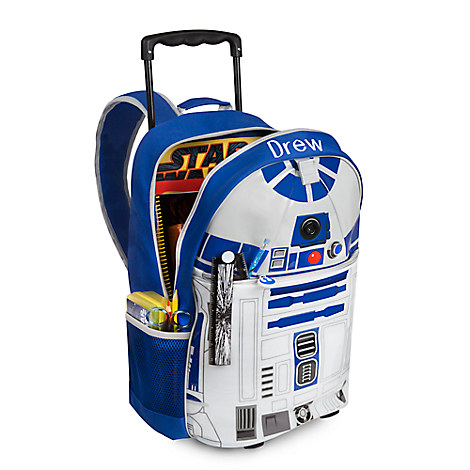 SW R2-D2 Talking Light-Up Rolling Backpack 2
