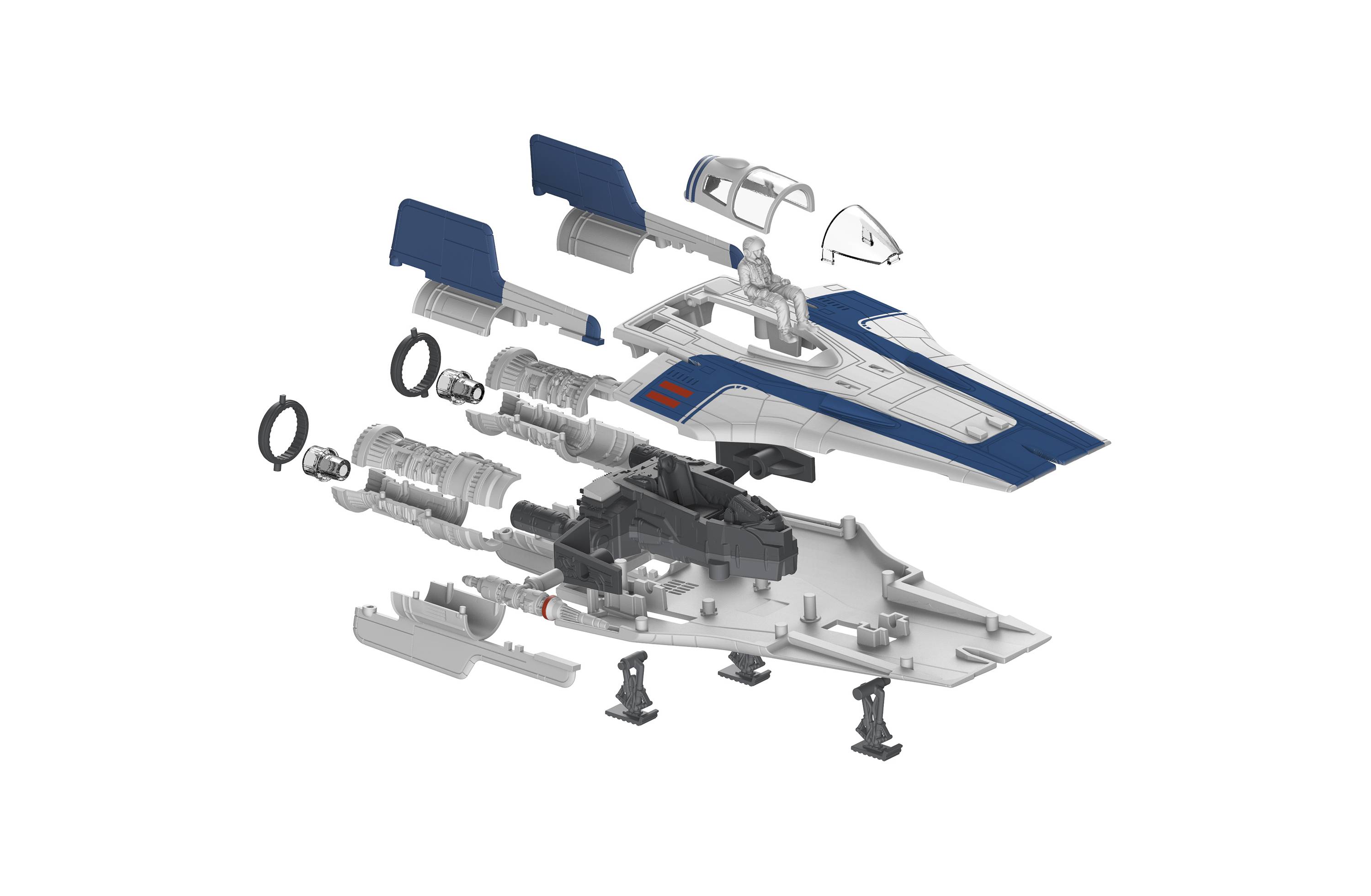 TLJ Build and PlayResistance A-Wing Fighter Model Kit 2
