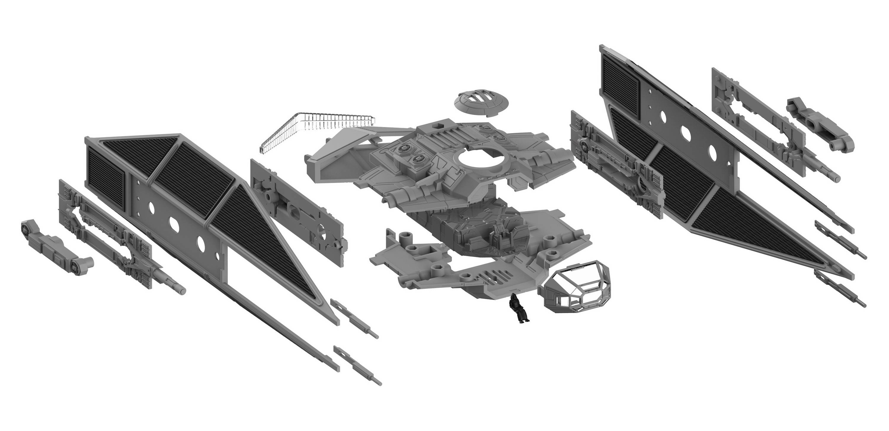 Build and Play Kylo Ren's TIE Fighter Model Kit 2