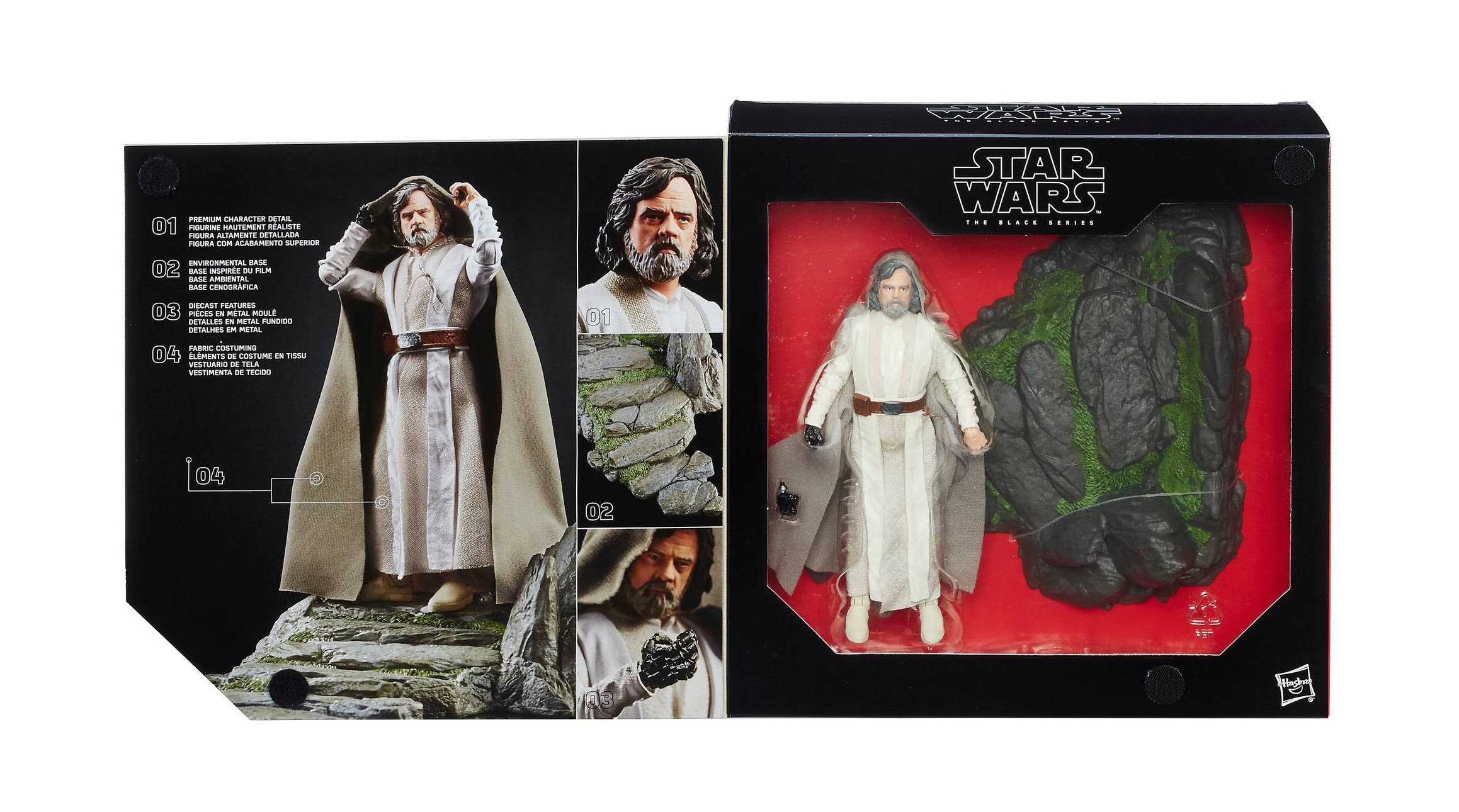 TFA Black Series Luke Skywalker (Jedi Master) on Ahch-To Island Set 2