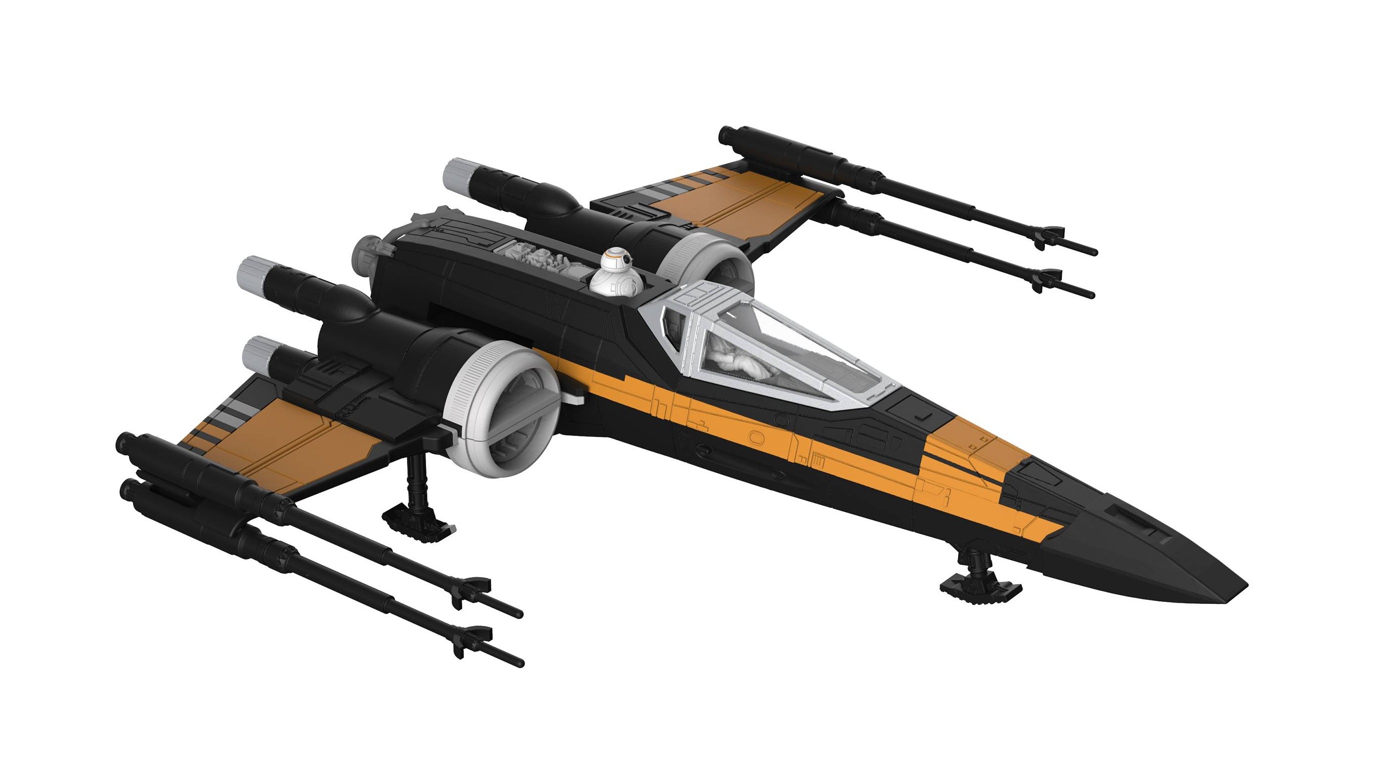TLJ Build and Play Poe Dameron's Black X-Wing Fighter Model Kit 3