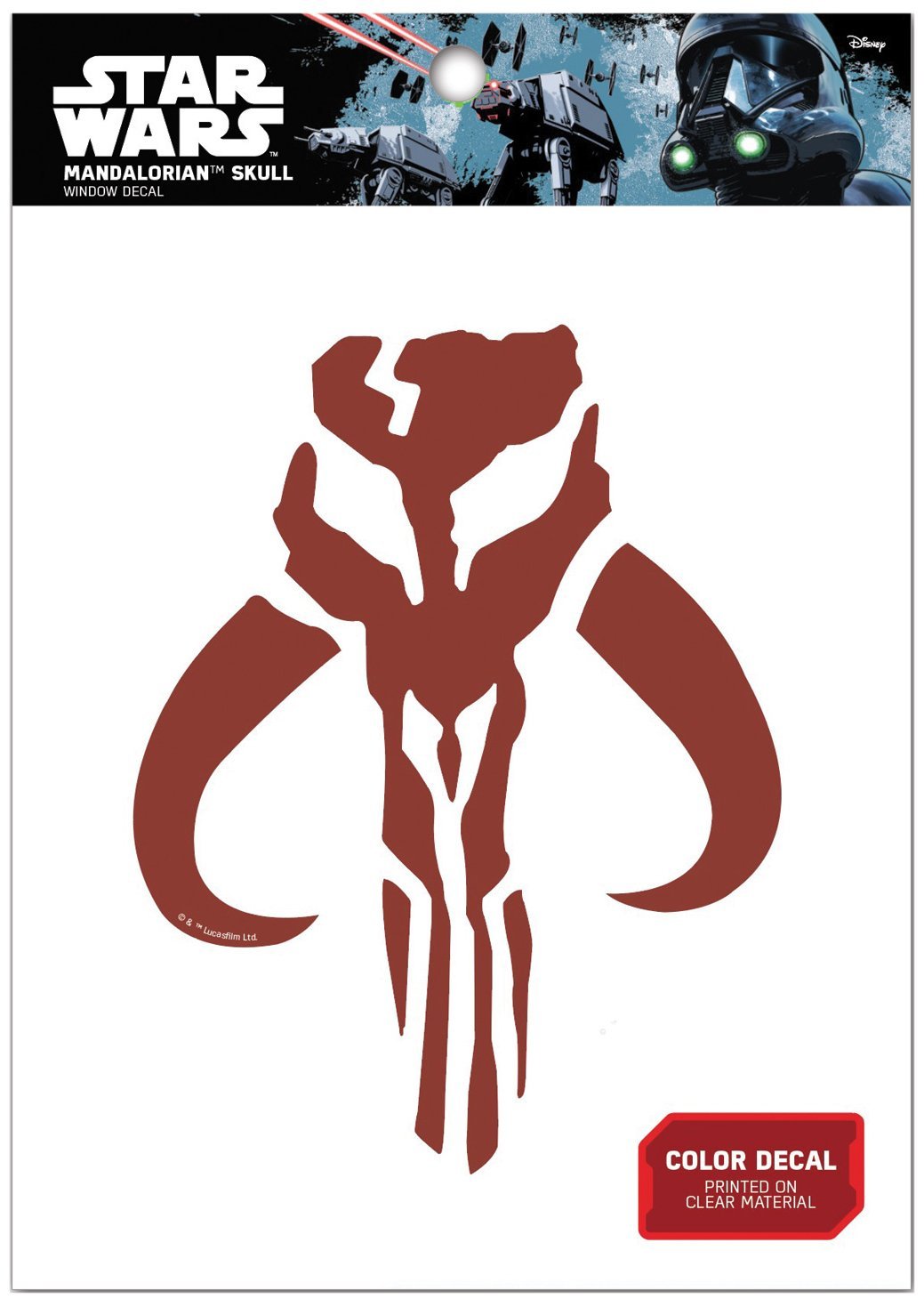 RO Mandalorian Skull Window Decal