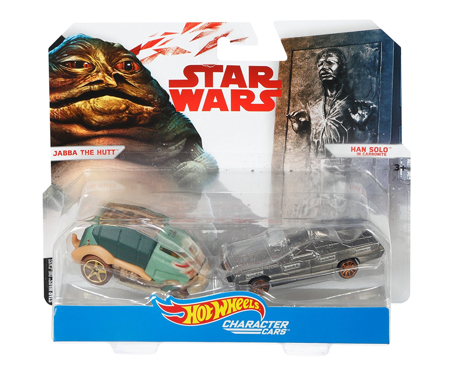 TLJ Hot Wheels Jabba the Hutt and Han Solo (In Carbonite) Car 2-pack 1