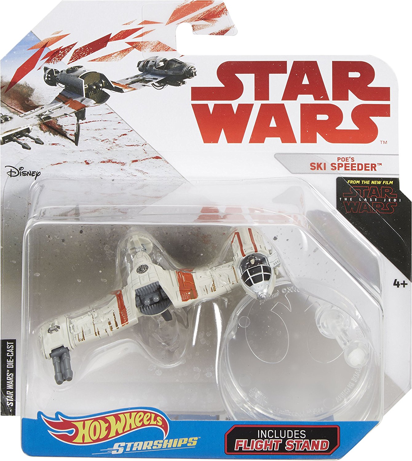 TLJ Hot Wheels Poe's Ski Speeder Vehicle Toy 1