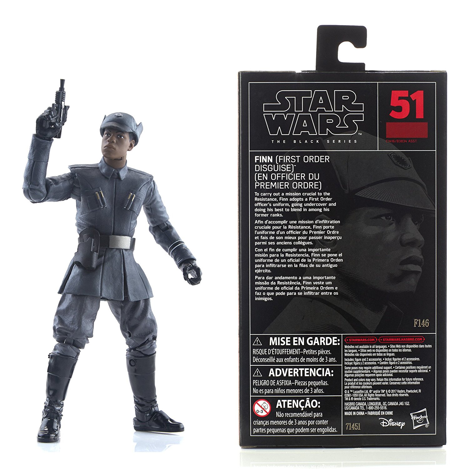 TLJ BS Finn (First Order Officer Disguise) 6" Figure 2