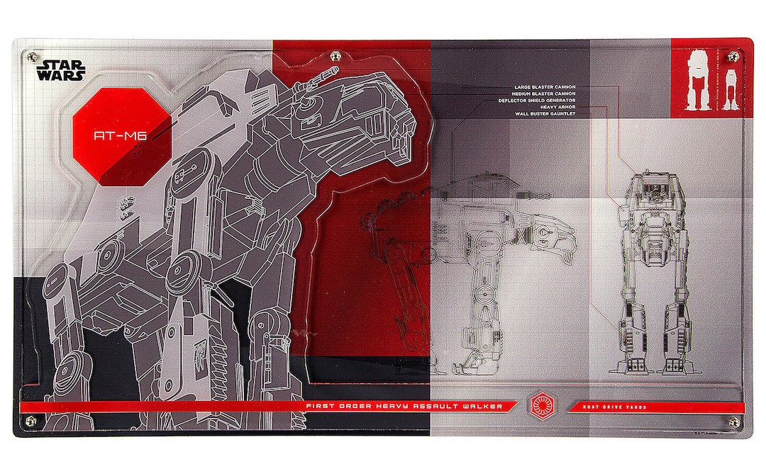 New Last Jedi First Order Heavy Assault Walker Blueprint Metal Art available on Shopdisney.com
