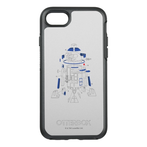 TLJ R2-D2 Line Art OtterBox Symmetry iPhone 8/7 Case