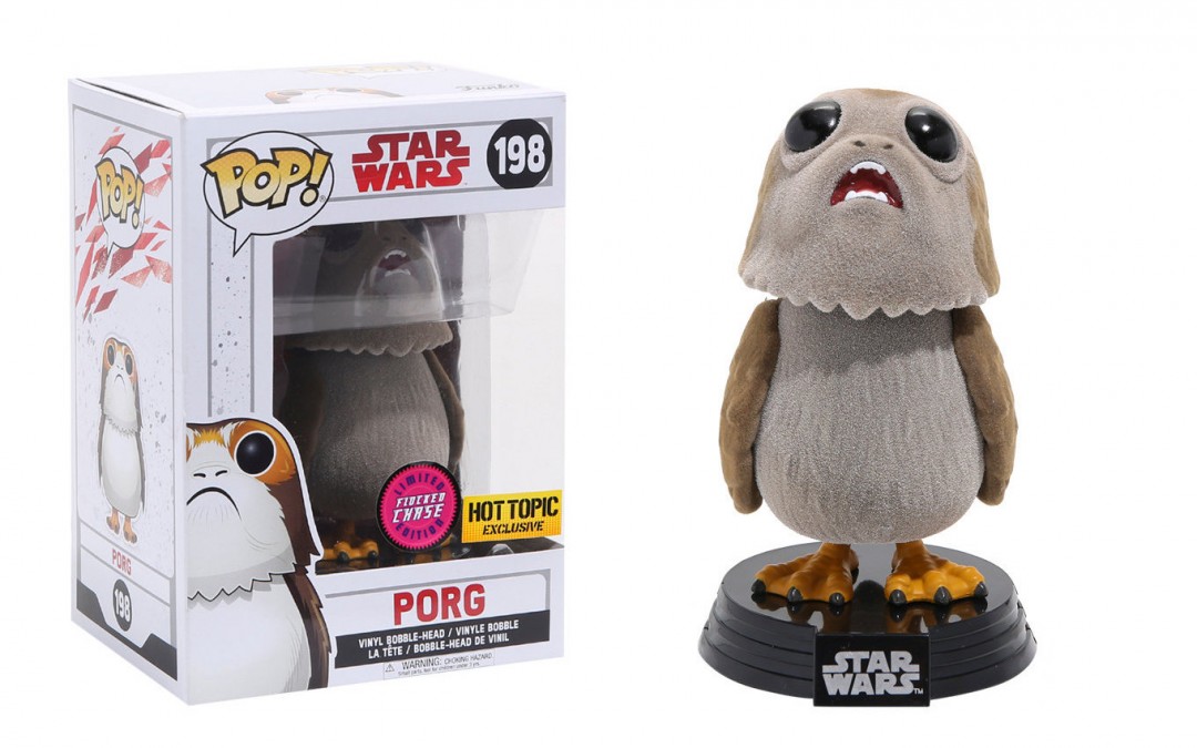 New Last Jedi Exclusive Funko Pop! Porg Flocked Bobble Head Toy available on Walmart.com