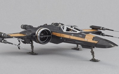 New Last Jedi Poe's Boosted Black X-Wing Fighter Model Kit available on Amazon.com