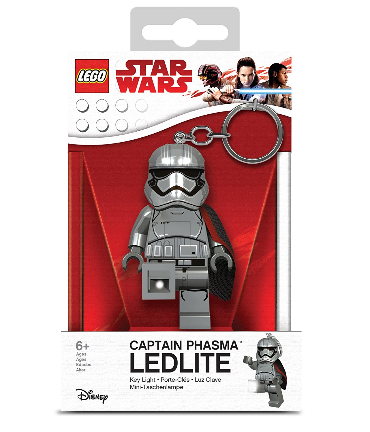 TLJ Lego Captain Phasma LED Key Chain Flashlight 1