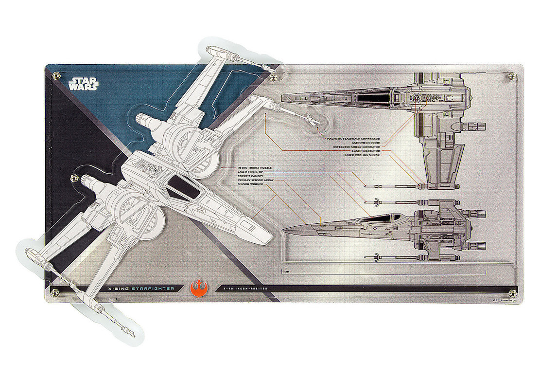 TLJ Blueprint Resistance X-Wing Fighter Art