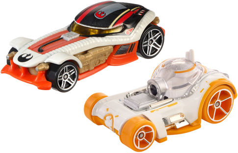 TLJ BB-8 and Poe Dameron Hot Wheels Character Car 2-Pack 2