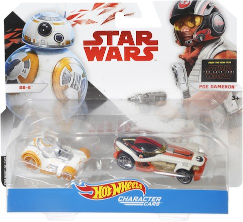 TLJ BB-8 and Poe Dameron Hot Wheels Character Car 2-Pack 1