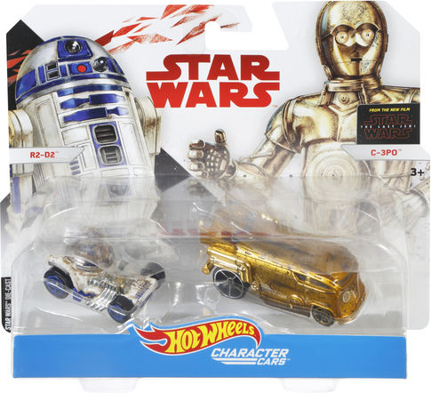 TLJ C-3O and R2-D2 Hot Wheels Character Car 2-Pack 1