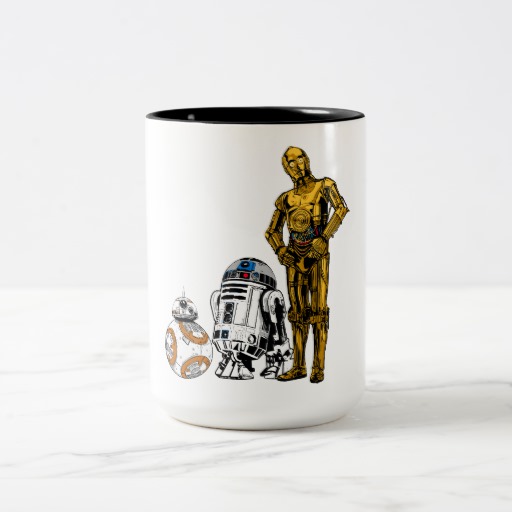 TLJ R2-D2, BB-8 & C-3PO Two-Tone Mug 1